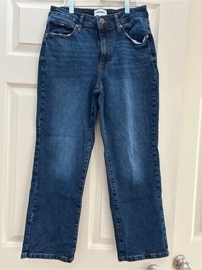 Sonoma Womens 8 Petite Straight-Leg Dark Wash Jeans
